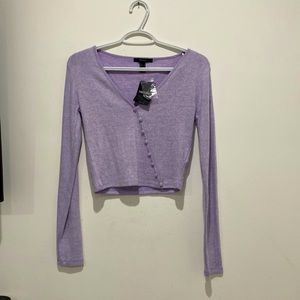 Lavender Knit Crop Sweatee